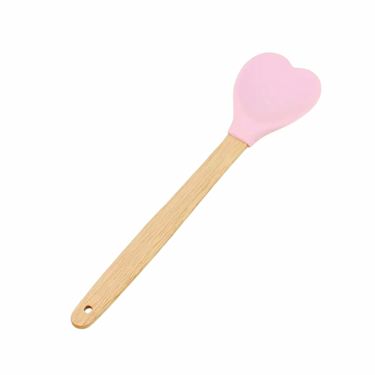 Spatule en forme de coeur rose