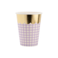 Verres gingham pastel (4 couleurs)