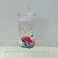 Beer can plastique 16 oz transparent