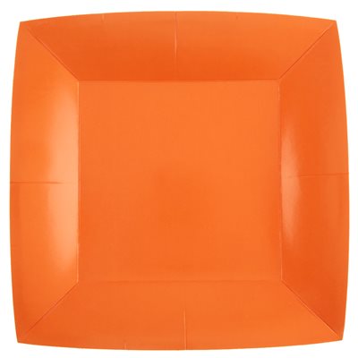 Assiettes uni orange