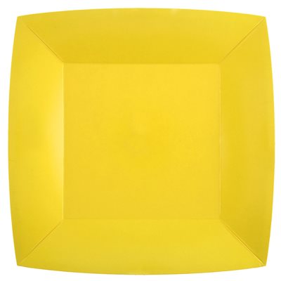 Assiettes uni jaune