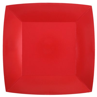 Assiettes uni rouge