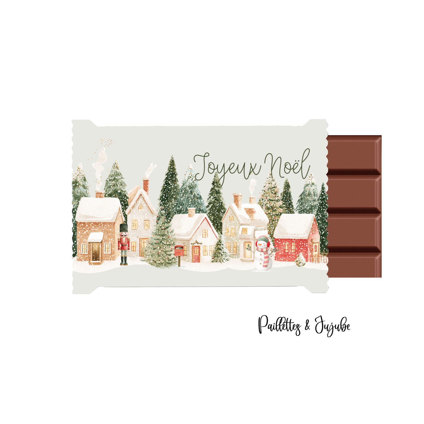 Barres de chocolat ''Joyeux Noël''