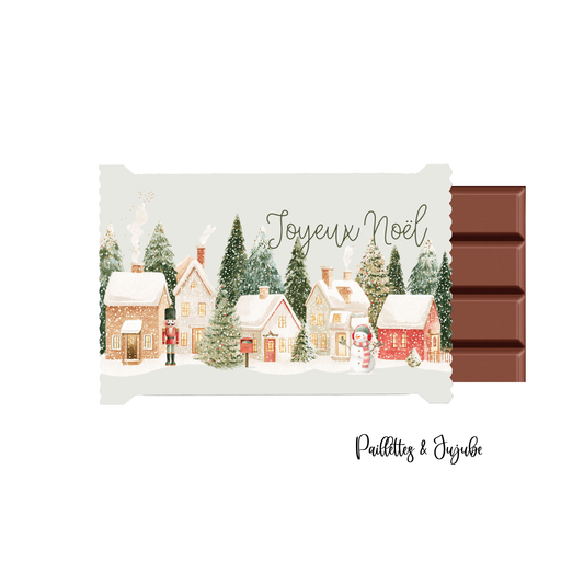 Barres de chocolat ''Joyeux Noël''