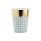 Verres gingham pastel (4 couleurs)