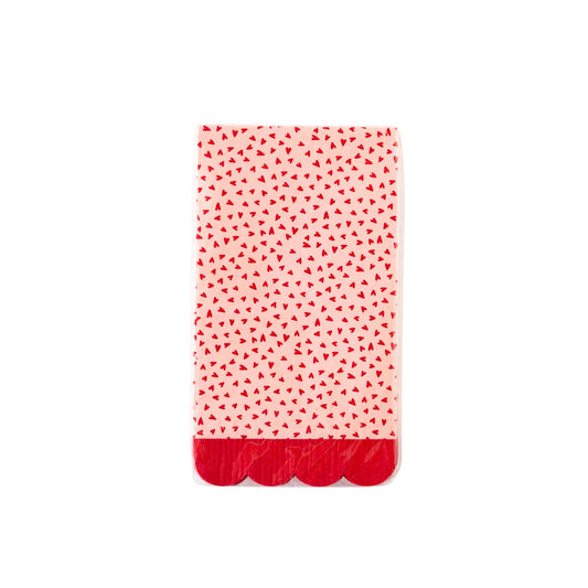 Serviettes coeur rouge