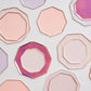 Assiettes rose pastel petites