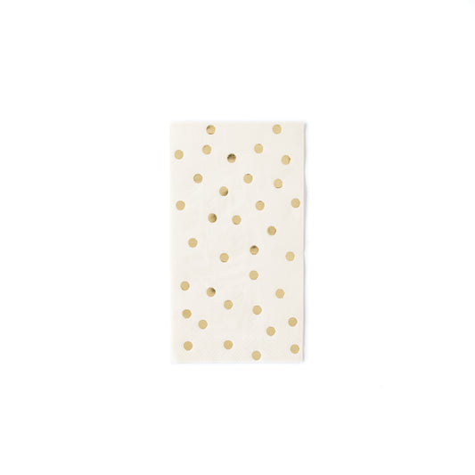 Serviettes à pois crème