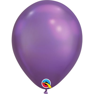 11" Ballon en latex mauve chrome