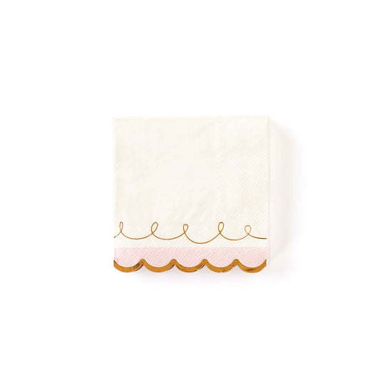 Serviette cocktail festonnée cake by courtney