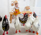Ballon poule noir ou blanche