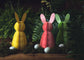 Lapin décoratif jaune réutilisable