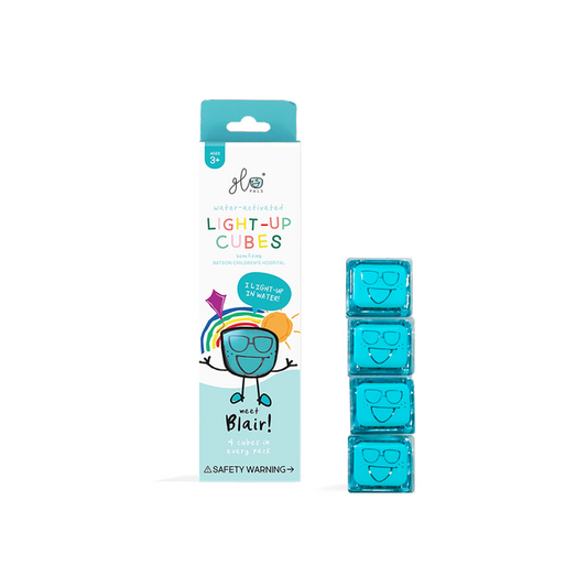 Glo Pals - Pack de 4 Cubes Lumineux Activés à l'Eau, Blair
