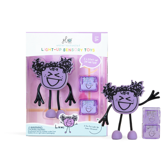 Glo Pals - Jouet avec 2 cubes lumineux activés par l'eau, Lumi