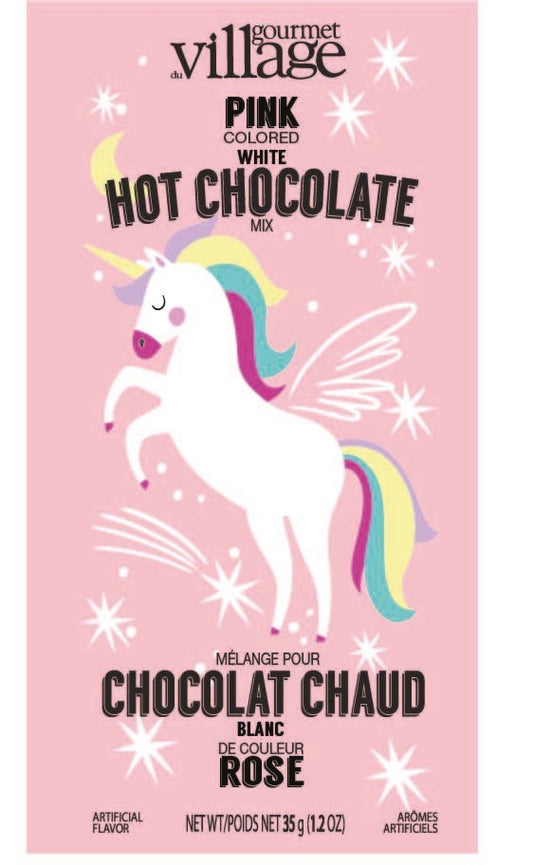 Chocolat chaud licorne rose