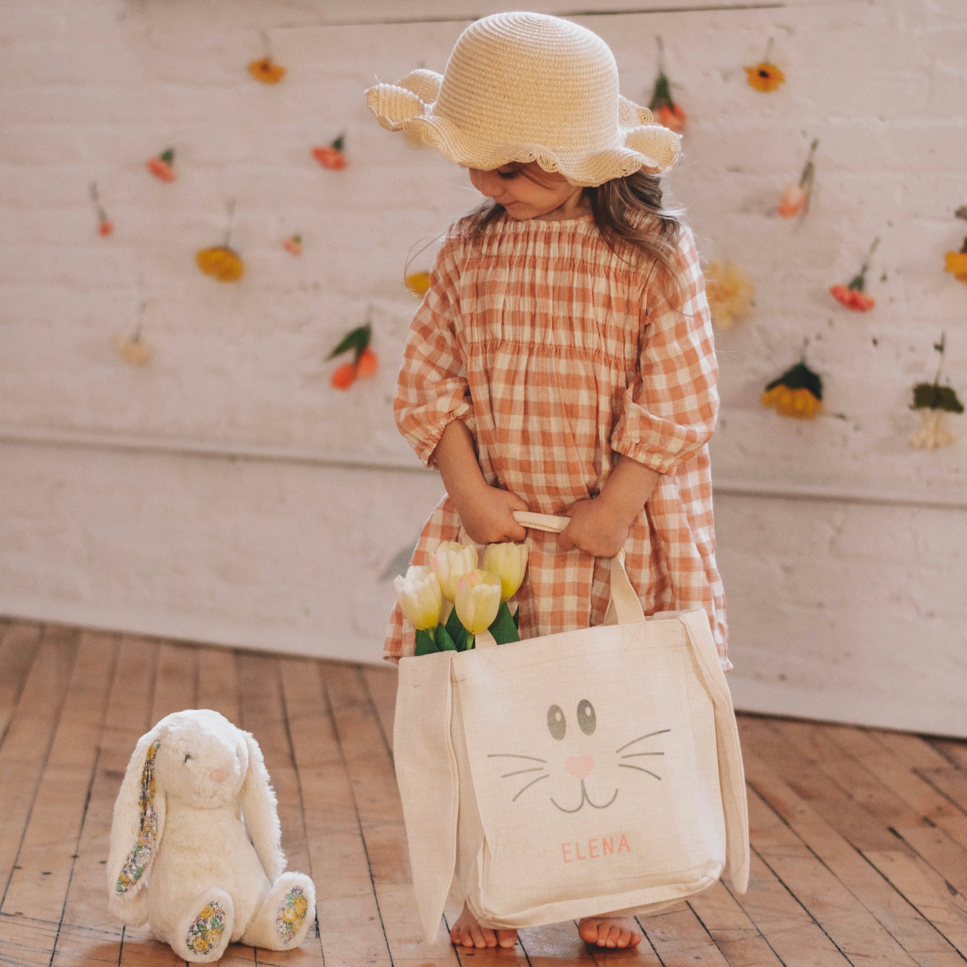 Sac En Toile Lapin - Fourre-tout Gris, Taille Moyenne, Occasion Très Bon État
