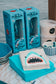 Serviettes uni bleu