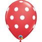 11" Ballon pois rouge