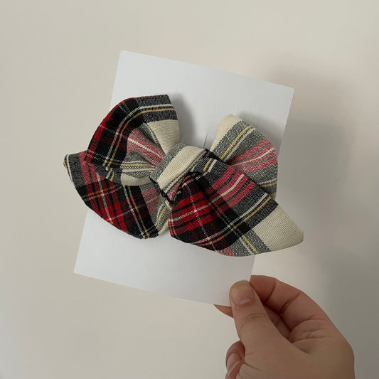 Boucle oversized tartan