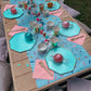 Assiette grande couleur menthe
