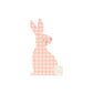 Serviettes de fête en papier gingham lapin de Pâques