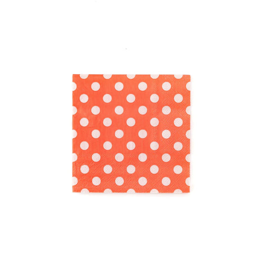 Serviette pois corail